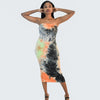 Tie Die Bandeau Dress - Riot Nation 