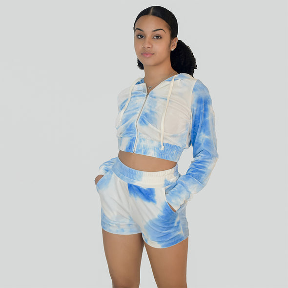 Blue Two Piece Hoodie Set - Riot Nation 
