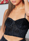 Leopard Mesh Crop Bustier Cami Top - Riot Nation 
